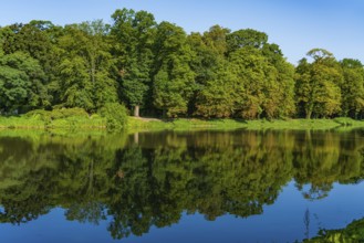 The lake at Royal Baths Park, Warsaw, Poland