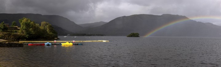 Rainbow at Loch Lomond, Rowardennan, Loch Lomond and the Trossachs National Park, Scotland, Great