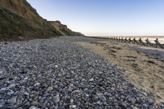 Cliffs and beach in West Runton, Norfolk, England, UK