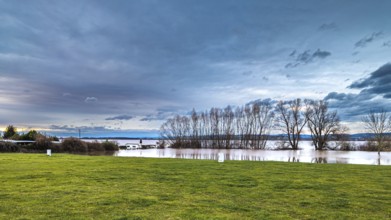 Flooding at the campsite in Kelbra on the Helme reservoir