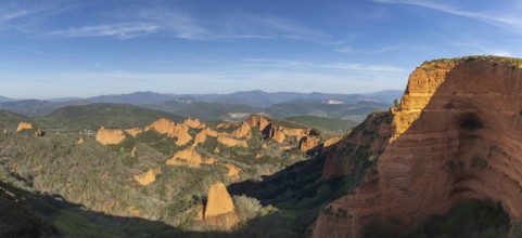 Landscape view of the old Roman gold mine quarries and landscape of Las Medulas in northwestern
