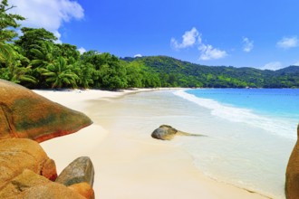 The Beach Anse Lazio, Praslin, Seychelles Island, Indian Ocean