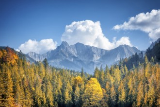 An image of the autumn Alps in Bavaria Germany