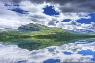 Fascinating natural landscape in Jotunheimen in the summertime in Norway. Great natural landscape