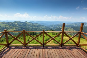 Mountains and valleys landscape at summer, viewpoint in Serbia