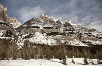 Rocky Mountains in Winter Canada Icefields Parkway