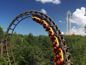 Dragon Mountain Roller Coaster at Marineland Niagara Falls Ontario Canada 2009
