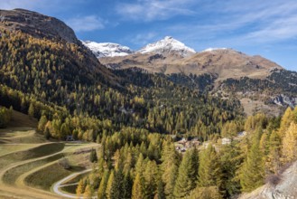 Scenic view of the Arblatsch mountain in the Swiss alps, seen from lake Marmorera