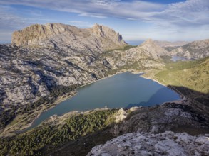 Cuber and Gorg Blau, reservoirs, Puig Major 1445 m. Fornalutx, Mallorca, Balearic Islands, Spain