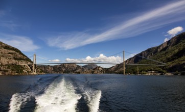 View over the Lysefjord, a fjord in Norway