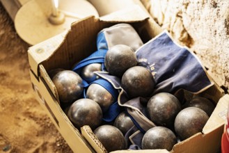 La Boule Bleue, shop for petanque and boules players, Le Panier, neighbourhood, Marseille, France
