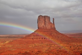 Red Desert. Monument Valley - Navajo Reservation during the summer thunderstorms. The magnificent