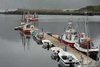 The harbour of Hovden in the Vesteraalen Islands in Northern Norway
