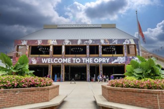 Aerial view of the Grand Ole Opry in Nashville Tennessee