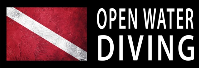 Open Water Diving, Diver Down Flag, Scuba flag, Scuba Diving
