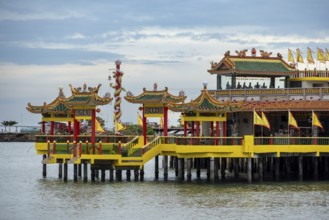 Restaurant on stilts, George Town, Penang, Malaysia, Southeast Asia