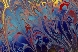Ebru marble effect pattern design for print