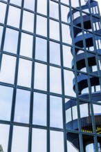 The facade of an office building in a city Modern office building Austria