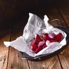 Oven baked red beets