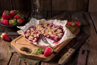 Strawberry chocolate tart