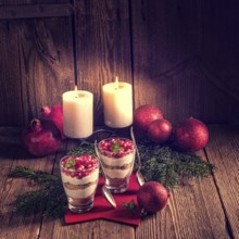 Pomegranate -Mascarpone dessert