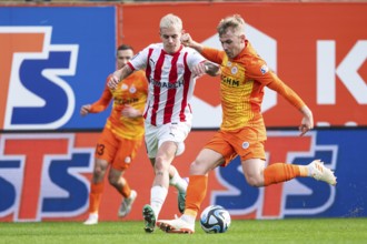 LUBIN, POLAND - FEBRUARY 18, 2024: Football match Polish PKO Ekstraklasa between KGHM Zaglebie