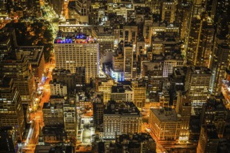 New York night view seen from the Empire State Building. Shooting Location: New York, Manhattan