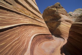 USA, Arizon, The Wave, Paria-Vermillion Wilderness, North Coyote Buttes, sandstone formation, North