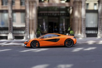 Blurred and bokeh effect, artistically modified photography, car, Montreal, Province of Quebec,