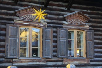 Historic wooden houses, Russian colony Alexandrowka, Potsdam, Brandenburg, Germany