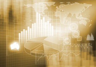 Digital background image with graphs and diagrams