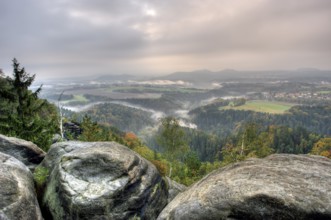 View from the Waitzdorfer Aussicht, Saxon National Park Switzerland
