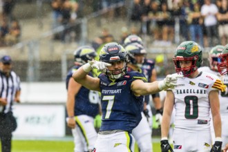 European League of Football, ELF/ Game: Barcelona Dragons at Stuttgart Surge on 18. Aug. 2024, in