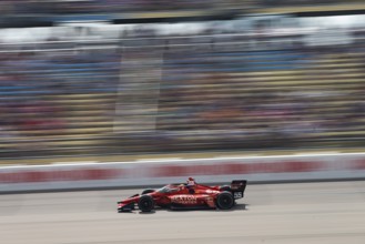 BENJAMIN PEDERSEN (R) (55) of Copenhagen, Denmark drives on track during the HyVee Indycar Weekend