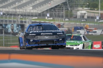 Chris Buescher takes to the track to practice for the EchoPark Automotive Grand Prix in Austin, TX,