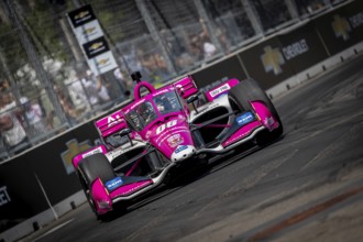INDYCAR driver, HELIO CASTRONEVES (06) of Sao Paulo, Brazil, travels through the turns in his Meyer