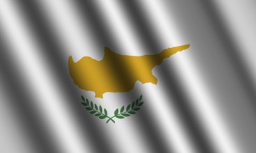 The Cypriot flag flying in the wind