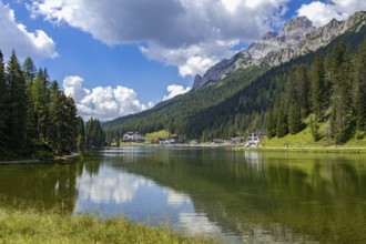 LAKE MISURINA, VENETO/ITALY, AUGUST 9 : View of Lake Misurina near Auronzo di Cadore, Veneto, Italy