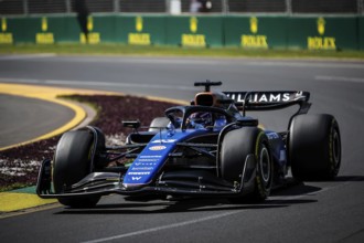 MELBOURNE, AUSTRALIA, MARCH 22: Alex Albon of Thailand drives the Williams FW46 Mercedes during
