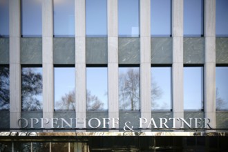 Cologne, Germany - November 24, 2016: The logo of the commercial law firm Oppenhoff & Partner above