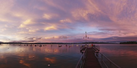 Panorama, adend mood at Lake Constance