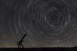Star Trails over Night sky. Night sky startrails
