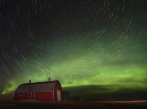 Northern Lights Canada Aurora borealis rural Prairie Night