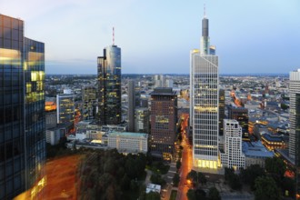 Skyscraper, banking district, Frankfurt am Main, Hesse, Germany