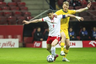 WARSAW, POLAND - MARCH 21, 2025: Qualifications for FIFA World Championship 2026. Match Poland -