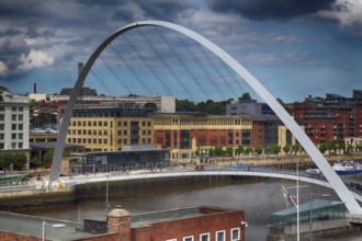 Millennium Bridge in Newcastle upon Tyne, England, Great Britain