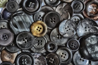 A lot of different black buttons