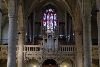 Interior view, Organ, Notre-Dame de Luxembourg Cathedral, Luxembourg City, Luxembourg, Luxembourg