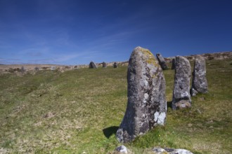 Scorhill Stone Circle in Dartmoor in Great Britain - HDR Image