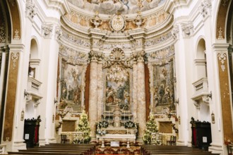 Dubrovnik, Croatia - 04 may 2016: Interior of the church of Saint Ignatius in Dubrovnik, Croatia
